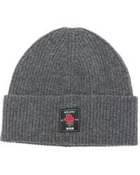 MSGM - Rose-patch Ribbed Beanie Accessories - Lyst