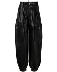 DSquared² - Leather Cargo Trousers - Lyst
