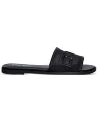 DKNY - Logo-Patch Mesh Sandals - Lyst