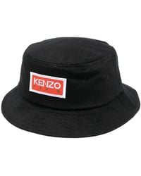 KENZO - Embroidered Logo Bucket Hat - Lyst