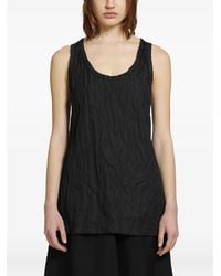 TOTEME - Crinkled Cotton Tank Top - Lyst