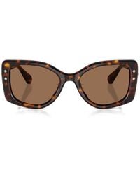 Swarovski - Tortoiseshell-Effect Crystal-Embellished Sunglasses - Lyst