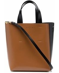 Marni - Sac À Main En Cuir À Logo - Lyst