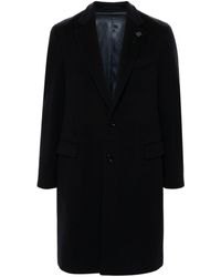 Lardini - Single-Breasted Virgin Wool Coat - Lyst