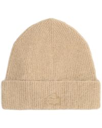 Isabel Marant - Logo-Patch Ribbed-Knit Beanie Hat - Lyst
