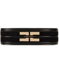 Elisabetta Franchi - Logo-Plaque Leather Belt - Lyst