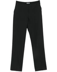 MSGM - Logo-Waistband Trousers - Lyst