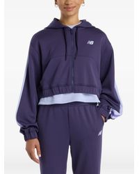 New Balance - Stripe Zip Jacket - Lyst
