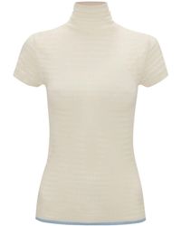 Victoria Beckham - Knitted Polo Top - Lyst