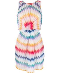 Missoni - Mini-jurk Met Gedraaid Detail En Zigzag Patroon - Lyst