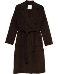ERMANNO FIRENZE - Abrigo con doble botonadura y cinturón - Lyst