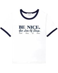 Sporty & Rich - Be Nice Soft Ringer T-Shirt - Lyst