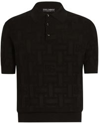 Dolce & Gabbana - Poloshirt mit Jacquard-Logo - Lyst
