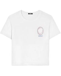 Versace - Cameo T-Shirt Met Logoprint - Lyst
