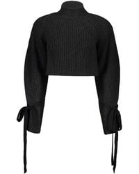Ellery - Balloon-Sleeve Cropped Sweatshirt - Lyst
