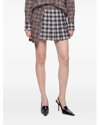 SRVC Studio - Rhea Check Flannel Mini Skirt - Lyst