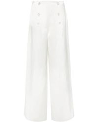 Ralph Lauren Collection - Pantalon en satin à coupe ample - Lyst