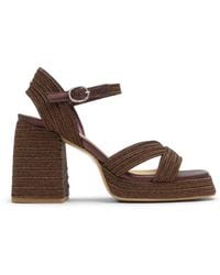 Castañer - Valle Metallic-Braided Sandals - Lyst