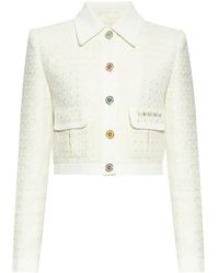 CASABLANCA - Logo-Embroidered Tweed Jacket - Lyst