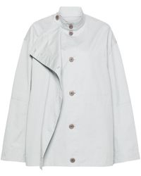 Lemaire - Asymmetric Cotton Shirt Jacket - Lyst