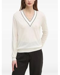 Mos Mosh - V-Neck Trim-Detail Sweater - Lyst
