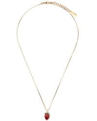 Saint Laurent - Strawberry-Pendant Necklace - Lyst
