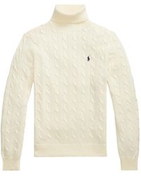 Polo Ralph Lauren - Cable-Knit Roll-Neck Sweater - Lyst