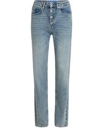 Karl Lagerfeld - High-Rise Straight-Leg Jeans - Lyst