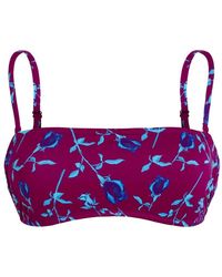 Vilebrequin - Floral-Print Bandeau Bikini Top - Lyst