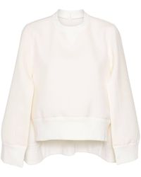 Sacai - Cape-style Layered Sweatshirt - Lyst