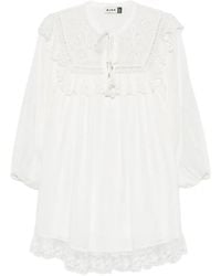 RIXO London - Inez Embroidered Lace-Trim Dress - Lyst