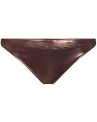 Blumarine - Metallic-Effect Bikini Bottom - Lyst