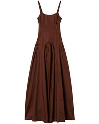 Twinset - Long Gathered Poplin Dress - Lyst
