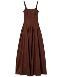 Twinset - Gathered Poplin Maxi Dress - Lyst