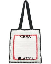 CASABLANCA - Lou Tote Bag With Embroidered Logo - Lyst