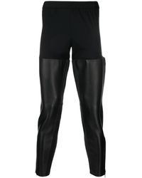 DSquared² - Leather-Panel Leggings - Lyst