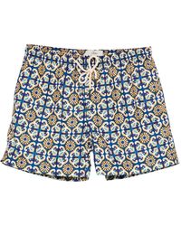 Peninsula - Patterned Drawstring Swim Shorts - Lyst