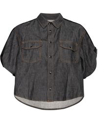 Sacai - Panelled Denim Shirt - Lyst