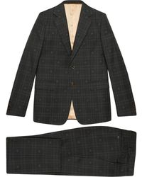 Gucci Pak Met Geborduurde Bijen - Grijs