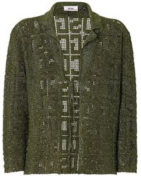 Gcds - Monogram Macramé Cardigan - Lyst