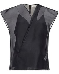 KHAITE - Short-Sleeves Blouse - Lyst