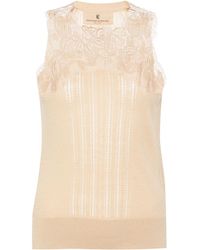 Ermanno Scervino - Lace-detail Knitted Top - Lyst