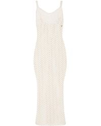 Dolce & Gabbana - Crochet-knit Midi Dress - Lyst