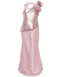 The Couture Club - Floral-Embellished One-Shoulder Maxi Dress - Lyst
