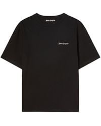 Palm Angels - T-shirt en coton à logo brodé - Lyst