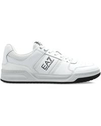 EA7 - Baskets En Cuir À Détails De Perforations - Lyst