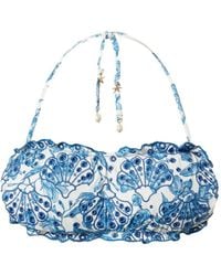 Twinset - Ruffled Floral Bikini Top - Lyst