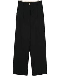 Alysi - High-Waist Wide-Leg Trousers - Lyst