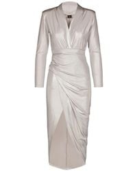 Tessitura Body Couture - The Draped V-Neck Midi Dress - Lyst