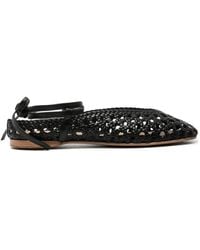 Paloma Barceló - Palmira Braided-leather Ballerina Shoes - Lyst
